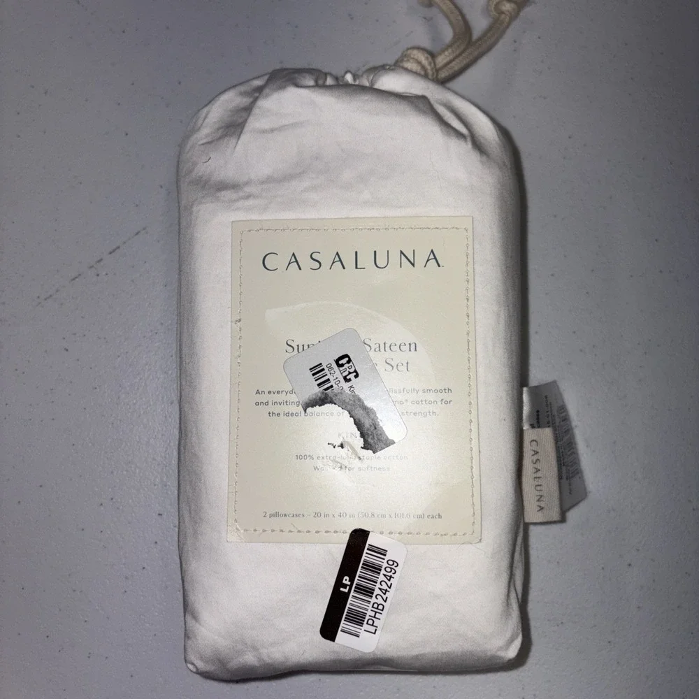 Casaluna Supima Sateen Pillowcase Set (2) King 20 x 40